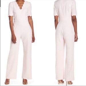 Harper Rose Blush Jumpsuit with Scalloped Sleeves